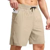 Shorts Masculinos Masculino Verão Cor Sólida Bolsos Com Zíper Para Homens Grandes E Altos Mens Workout Skate I Fit