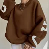 2024 Spring Women Hoodies 소녀 스웨트 셔츠 캐주얼 편지 인쇄 셔츠 여성 패션 느슨한 Y2K 스트리트웨어 레이디 풀오버