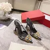 Designer Sandals High Heels Genuine Leather for Women Shoes 6cm 8cm 10cm Summer Luxury Flat Slides Ladies Beach Sandal Party Wedding Oran Shoes V034771