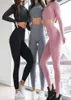 Hög 2020 Ny midja stretch Gym Leggings Sömlös hajsport Leggings som kör sportkläder Kvinnor Fitness Pants Yoga Pants Women7575374