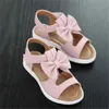 SLIPPER KIDS SCHOENEN 2023 Zomer holle platte sandalen Zoete boog Solid Girls Schoenen Baby Romeinse Sandalen Casual Soft Sole Beach Shoes Sandalias 2448