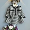秋の幼児の女の子のセーターウォームニットシャツスーツスカート韓国ファッション秋の冬服子供2ピースセット240223