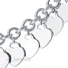 Charme pulseiras famosas 925 marcas de designer de prata esterlina clássico charme diy pulseira multi coração etiqueta handwear l221216215m
