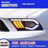 Araba Aksesuarları Gündüz Koşu Işıkları Salonu Ford Mustang LED Far Montajı 10-12 Ön Lamba için Sinyal Göstergesi