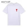 BodyConcothes Proste haftowane miłość T-shirt z krótkim rękawem Kobiety Summer 2024 Nowe europejskie towary brzoskwiniowe baza serca luźna top