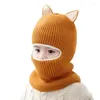 Bérets Doit chapeau d'hiver pour enfants bonnets fourrure garçons bonnet enfant tricot chapeaux protéger le visage cou bébé filles oreillettes casquettes 2-6 ans