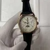 U1 TOP AAA Super Complication TimePiece 5270G Automatisk mekanisk Watch Moon -fas Komplicerad silveruppringning Perpetual Calender Watch Black Leather Wristwatch 755