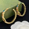 New Hoop Huggie earrings aretes orecchini large circle earrings women Diamond wedding party designer jewelry