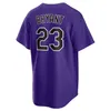 Anpassad herr Youth Baseball Jersey Charlie Blackmon Randal Grichuk Kris Bryant Daniel Bard Brenton Doyle CJ. Cron Ryan McMahon Rockies Ezequiel Sean Elias Diaz Shirt