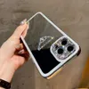 Cell Phone Cases Mirror Plating Handset Case Diamond Design Mobile For iphone 13 Pro Max 12 mini 11 XS XR X 8 7 Plus Cover Shell 240219