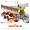 Andra fågelförsörjningar papegoja leksaksträdbur leksaker frukt trä abborre för fågelburparakett stativ speluppsättning