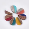 Naszyjniki 50pcs vintage żywica orzechowe wisiorki drewniane drewniane drewniane łzy drewniane uroki do tworzenia biżuterii i rzemiosła