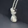 맞춤형 고급 보석 925 스털링 실버 화이트 골드 다이아몬드 디자인 머니 백 펜던트 Moissanite Necklace Jewelry