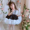 Girl Dresses High Quality Spanish Princess Dress Ball Gown Lace Patchwork Sleeveless Wedding Birthday Party Vestidos Ins Wz1055