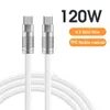 120W 6A PD C till C-kablar TPE Zinklegering Super Fast snabb laddningstyp C USB-C-kabel för Samsung Galaxy S24 S23 S22 Utral Note 20 Android-telefon