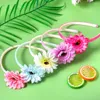 Hair Accessories 12Pcs 1cm Plant Flower Headband Girls Solid Color Barberton Daisy Beauty HairBand For Women Birthday Party Gift