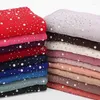 Scarves 10pc lot Viscose Soft Cotton Scarf With Diamond Women's Plain Pearls Hijab Female Shawl Wrap Muslim Hijabs217t