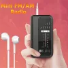 Radio Mini Mini FM / AM Radio Receiver Portable FM Radio avec support stéréo Écouteur DBS Bass Sound Pocket Radio