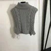 Damestanktop 2024 Early Spring Sweater Fashion Veelzijdige twill gebreide tanktop