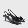 Slingback spiczasty palca 5,5 cm buty do sukienki na pięcie Sandały skórzane skórzane skórzane buty skórzane damskie buty wieczorowe dla kobiet luksusowe projektantów wysokie obcasy 35-42