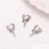 Nail Art Decorations Fashionable Accessories Heart-Shaped Manicure 10Pcs 3D Heart Faux Rhinestones For Diy Phone Case Jewelry Women Dr Otrcq