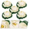 Fleurs décoratives 5 pièces Simulation feuille de Lotus décorations intérieures pour maison fleur pièce esthétique flottant fleur de Lotus mousse