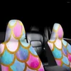 Autostoelhoezen Voertuighoes Kleurrijke zeemeerminschubben Abstract aquarel naadloos patroon Stijlvolle frontbeschermers 2 stuks