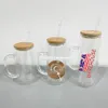 12oz, 15oz, 20oz Glas-Schneekugel, vorgebohrter, doppelwandiger Becher, BPA-freie Becher, passend für 5 mm Glitzer, mit Griff für Eiskaffee, Limonade, geeignet für Vinyl