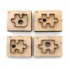 Back Embossing Wooden Die Cutting Leather Mold Puzzle Shape Cutting Mold for Earring Jewelry DIY Leather Crafts Making