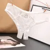 Women's Panties Floral Lace For Lady Female Bowknot Thong Crotch Opening Underwear Sexy Lingerie Women Temptation G-Strings