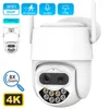 Dual Lens 8X Hybrid Zoom PTZ IP Camera WiFi Outdoor Ai Human Detection 4MP Audio CCTV Security Video Surveillance