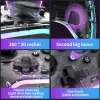 Gamepads trådlöst bt transparant LED lysande gamepad för NS Switch Console Game Controller Joystick för Switch PS3 PS4 Android PC -enhet