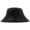 Chapeau de seau de diamant de luxe femme homme strass Fedora chapeaux pour femmes hommes chapeau de soleil chapeaux de soleil fille fête nuit Performance casquette Bling pêcheur casquettes