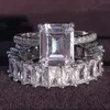 RALALEI العلامة التجارية الأصلية خواتم الزفاف إسقاط السفينة Deluxe Jewelry 925 Sterling Silver Radiant Cut Zircon CZ CZ Gemondes Gemstones Party Party Women Birdal Ring Ring