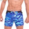 Short masculin Summer Mens Swimwear Shorts bassins Swimming Trunk Surf Camo Beach Shorts avec poches Men de maillot de bain sexy 240226