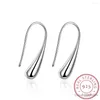 Studörhängen Pure Real 925 Sterling Silver Teardrop for Women Girls Children Jewelry Orecchini AROS ARETES BOUCLE D'OREI198V