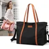 Casual Extra Large Nylon Tote Shoulder Bag Women's 15 6 Computer Travel Kvinna Big tyg Shopping Handväskor Damer Black Bags281J