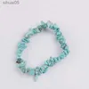 Beaded Natural Crystal Gemstone Irregular Crushed Stone Bracelet for Women Men Elastic Bracelet Fashion Jewelry Accessories YQ240226