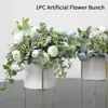 Dekorativa blommor Artificial Flower Wedding Party Simulation Fake 5 Stems Real Touch Arrangement Diy Craft Silk Hydrangea Po Props Home