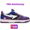 الاستحمام الجري للقردة غير الرسمية NIGO ABC CAMO SK8 Sta LOW LACE UP SHEEKERS MENS Womens Luxury Fashion Court Sta Shoe Men Leather 16th Anniversary T