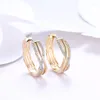 Dangle Earrings DOTEFFIL 925 Sterling Silver 18K Gold AAA Zircon Bar For Women Jewelry Fashion Wedding Engagement Party Gift