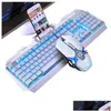 Tastatur-Maus-Kombinationen, mechanisch und Set, kabelgebunden, USB, Computer, Notebook, Gaming-Tastatur, PC, Teclado, Clavier, Gamer, Completo Tastiera, RGB, Delu Otmep