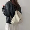 Canvas Tote Bag Dames Nieuwe Hoge Capaciteit en Minimalistische College Stijl Rugzak Mode Veelzijdige Casual Crossbody Met Eén Schouder