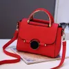 HBP SMOOZA Женская сумка, новая мода, сумки на плечо для женщин, однотонные сумки, милая сумка-мессенджер с замком, черный, красный цвет, ручная сумка3076