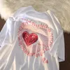 メンズTシャツラブプリントレディースTシャツストリートウェアトップショートスリーブTシャツハラジュク