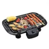Rostfritt stål rökfri elektrisk grill med grillplatta Hållbar nonstick BBQ Party Portable Home Cooking 240223
