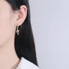 Studörhängen Fashion Personlig gåva Creative Geometric Shape Cubic Zirconia Microinlaid Ear Clips Birthday Lady Jewelry