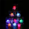 LED -gadget Aoto Colors Mini Romantic Luminous Artificial Ice Cube Flash Light Wedding Christmas Party Decoration ZZ