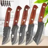 Kitchen Knives Multifunctional Handmade Butcher Meat Cleaver Bone Knife with Sheath Stainless Steel Fruit Fish Boning Knives BBQ Tool Q240226