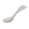 Cuillères 6,49 '' Portable Titanium Cuillère Fourchette Vaisselle Alliage Ultraléger Pure Spork